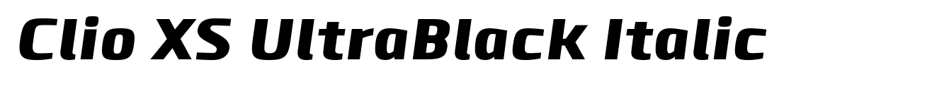 Clio XS UltraBlack Italic